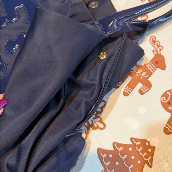 Tory Burch Navy Extra Large Tote - Picture 11 of 13